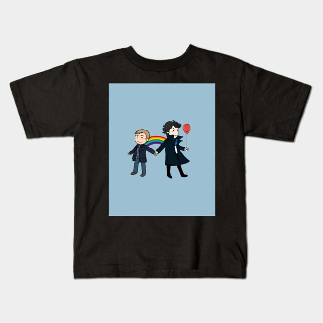 Proud to be Sherlock and John Kids T-Shirt by trillianmc